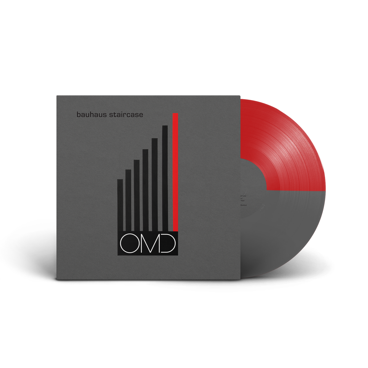 50/50 split red/grey vinyl lp