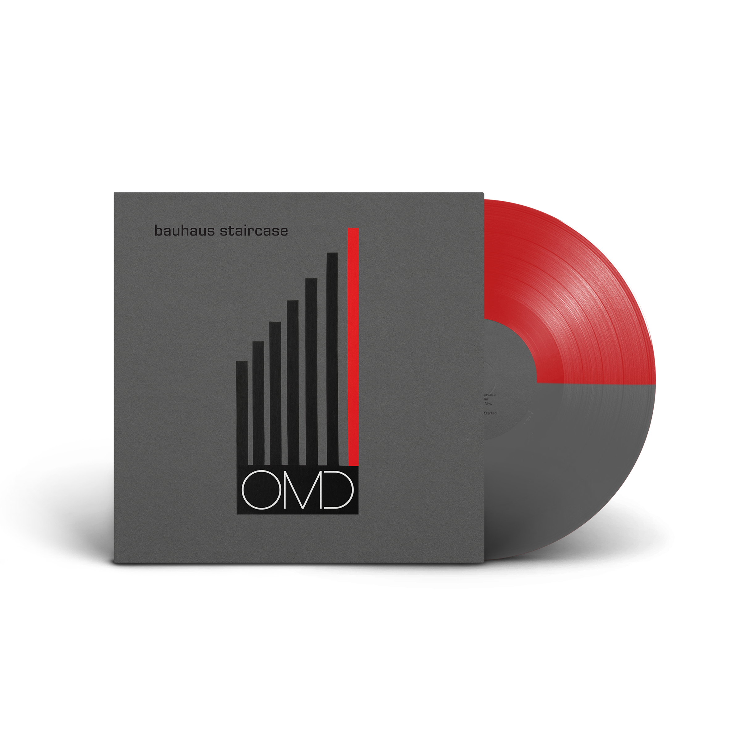 bauhaus staircase - 50/50 split red/grey Vinyl LP